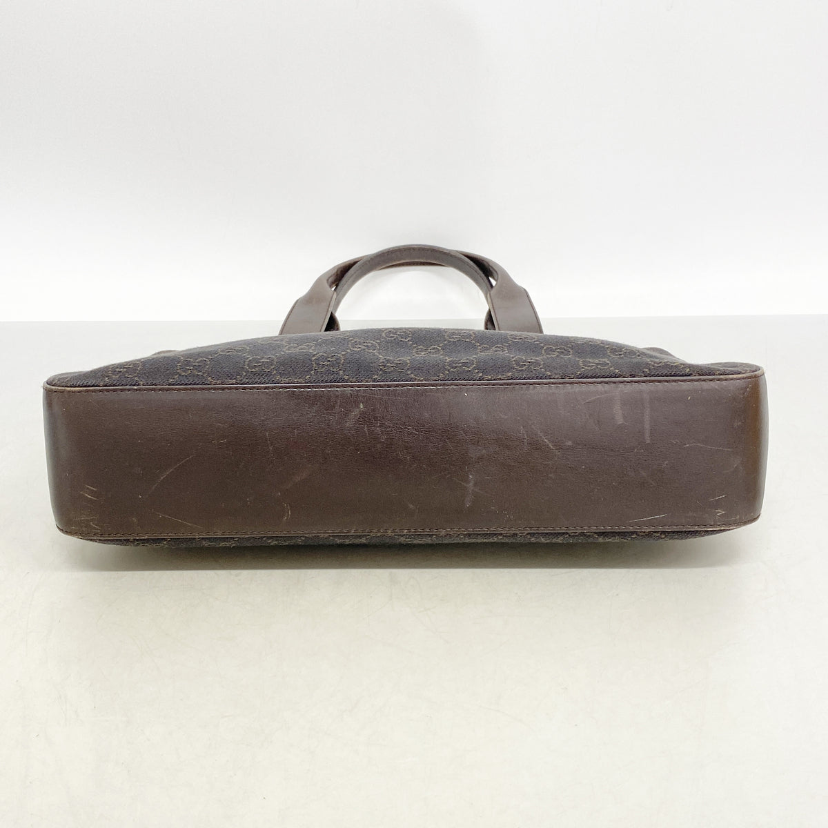 【6he5796】グッチ トートバッグ 73983 キャンバス ブラウン シルバー金具【中古】レディース