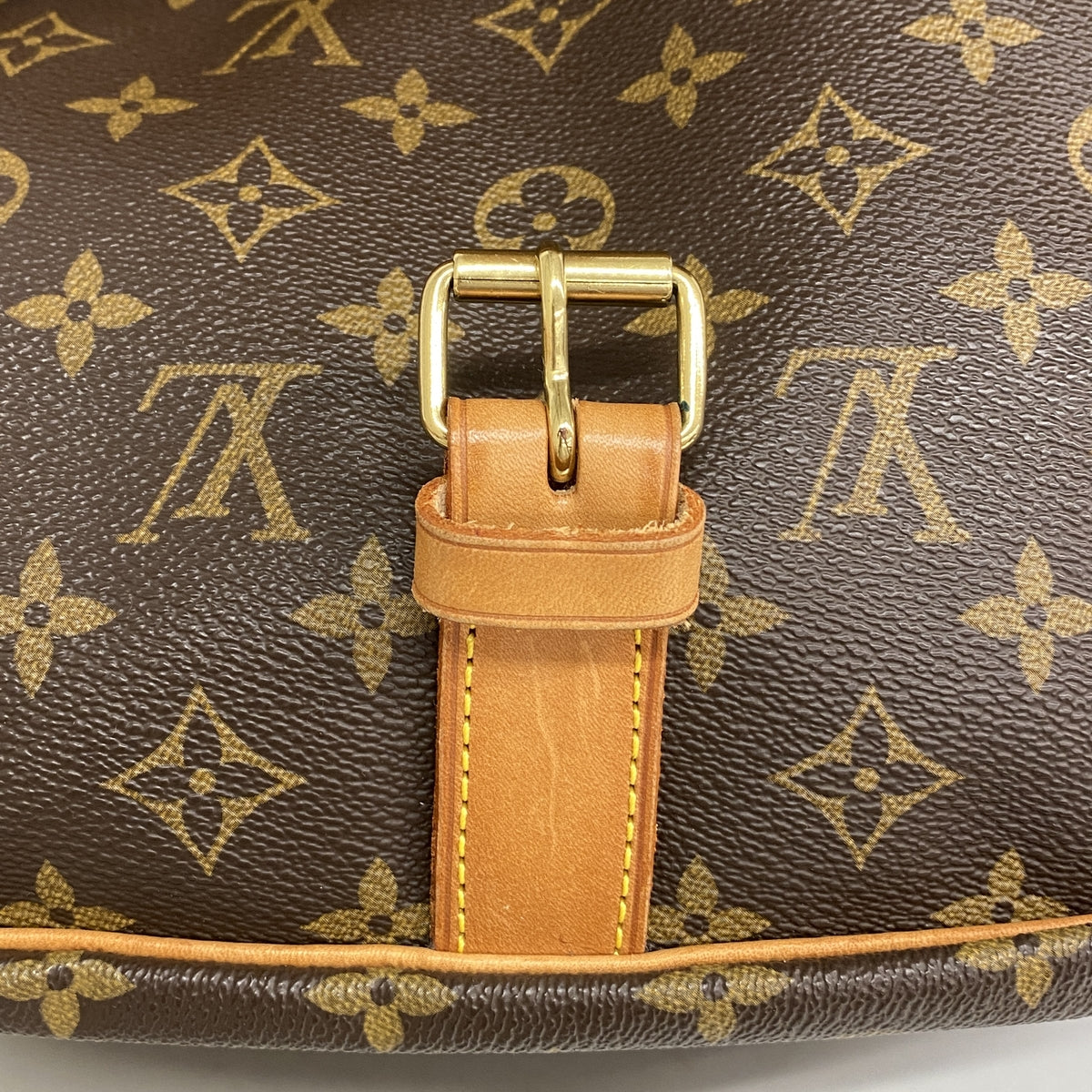 【6he5799】ルイヴィトン ショルダーバッグ モノグラム ソミュール35 M42254 ブラウン【中古】レディース