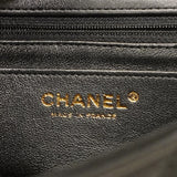 【6he5809】シャネル ショルダーバッグ ミニマトラッセ チェーンショルダー ラムスキン ブラック シャンパンゴールド金具【中古】レディース
