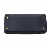 【6he5813】シャネル ハンドバッグ マトラッセ キャビアスキン リザード ネイビー ゴールド金具【中古】レディース