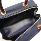 【6he5813】シャネル ハンドバッグ マトラッセ キャビアスキン リザード ネイビー ゴールド金具【中古】レディース