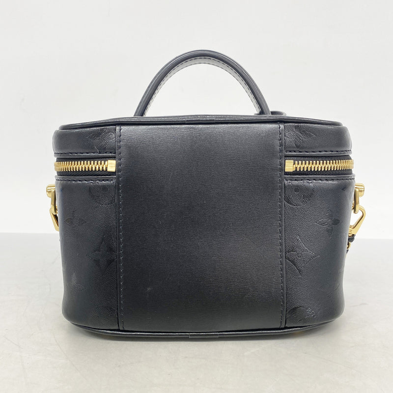 【6he5819】ルイヴィトン バニティバッグ モノグラム・インク ヴァニティPM M57118 ブラック 2wayバッグ【中古】レディース
