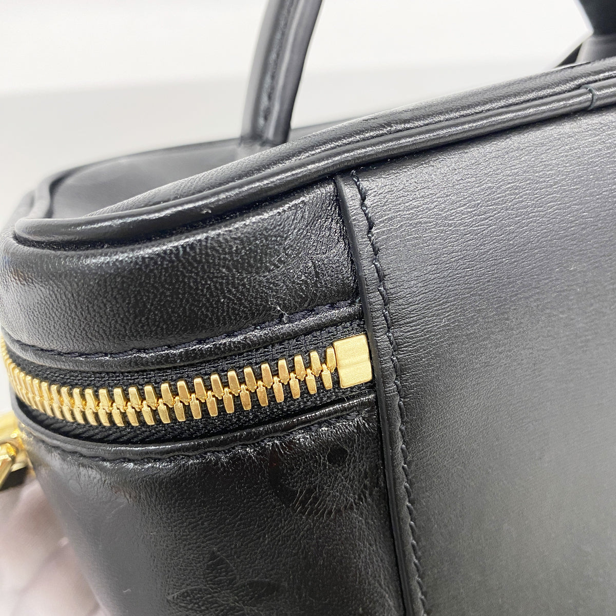 【6he5819】ルイヴィトン バニティバッグ モノグラム・インク ヴァニティPM M57118 ブラック 2wayバッグ【中古】レディース