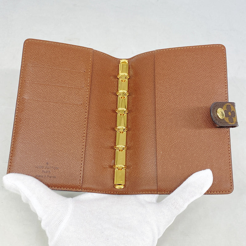 【6he5821】ルイヴィトン 手帳カバー モノグラム アジェンダPM R20005 ブラウン【中古】メンズ レディース ユニセックス
