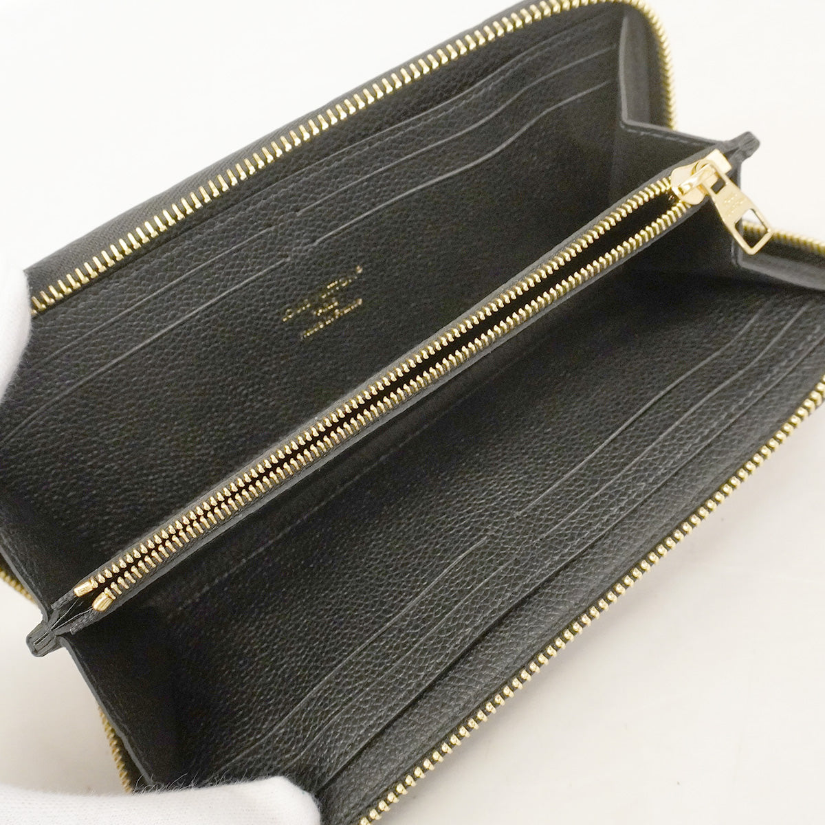 【6he5831】ルイヴィトン 長財布 モノグラム・アンプラント ポルトフォイユクレマンス M60171 ノワール【中古】レディース