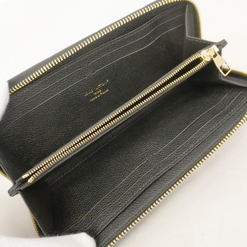 【6he5831】ルイヴィトン 長財布 モノグラム・アンプラント ポルトフォイユクレマンス M60171 ノワール【中古】レディース