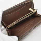 【6he5832】ルイヴィトン 長財布 ダミエ ポルトモネジップ N61728 エベヌ【中古】レディース