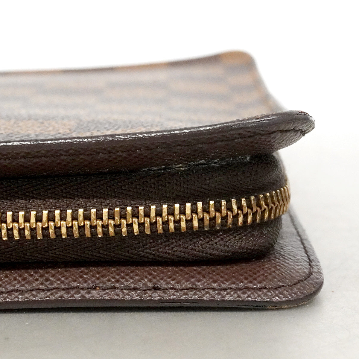 【6he5832】ルイヴィトン 長財布 ダミエ ポルトモネジップ N61728 エベヌ【中古】レディース