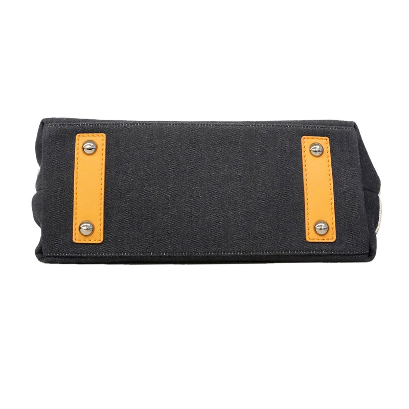 【6he5836-e】シャネル トートバッグ デニム ネイビー シルバー金具 2wayバッグ【中古】レディース