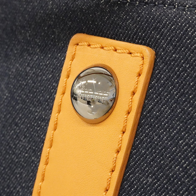 【6he5836-e】シャネル トートバッグ デニム ネイビー シルバー金具 2wayバッグ【中古】レディース