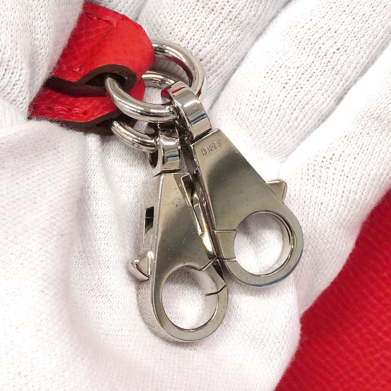 【6he5841】エルメス ハンドバッグ ケリー28 ヴォーエプソン ルージュヴィフ シルバー金具 □N刻印 2wayバッグ【中古】レディース