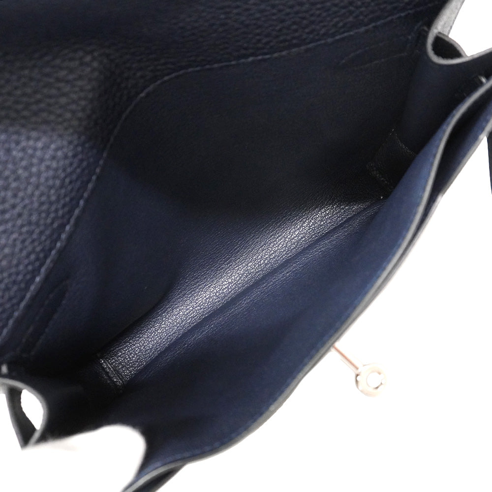 【6he5842】エルメス クラッチバッグ ケリーデペッシュ25 トゴ ブルーインディゴ シルバー金具 Y刻印【中古】レディース