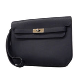 【6he5842】エルメス クラッチバッグ ケリーデペッシュ25 トゴ ブルーインディゴ シルバー金具 Y刻印【中古】レディース
