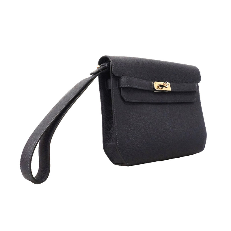 【6he5842】エルメス クラッチバッグ ケリーデペッシュ25 トゴ ブルーインディゴ シルバー金具 Y刻印【中古】レディース
