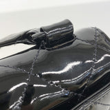 【6he5843】シャネル ショルダーバッグ マトラッセ パテントレザー ブラック シルバー金具【中古】レディース