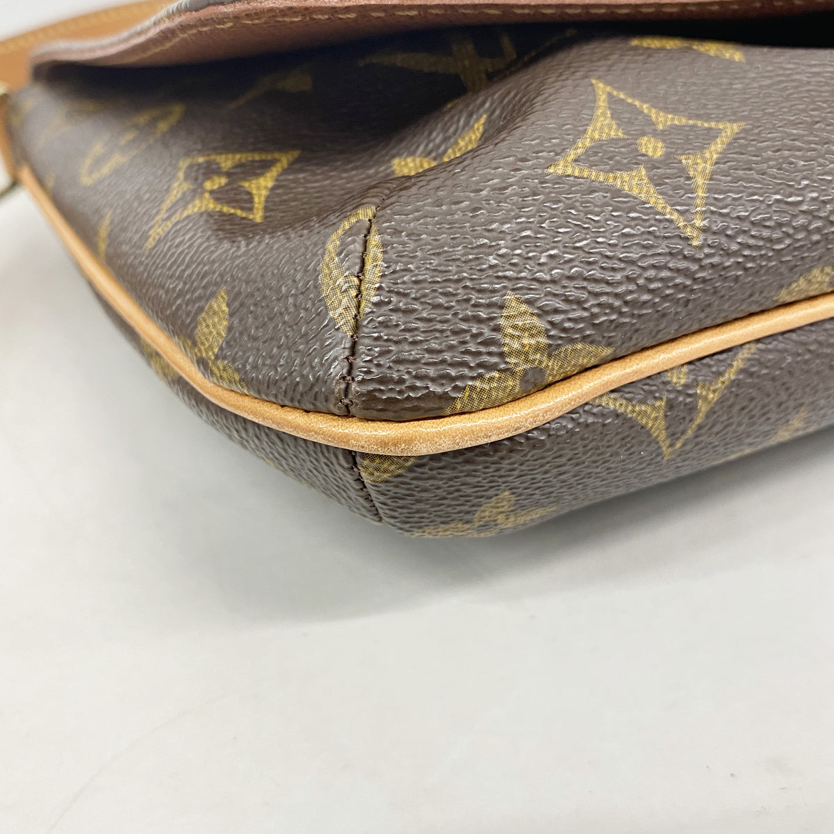 【6he5848】ルイヴィトン ショルダーバッグ モノグラム ミュゼットタンゴショートストラップ M51257 ブラウン【中古】レディース