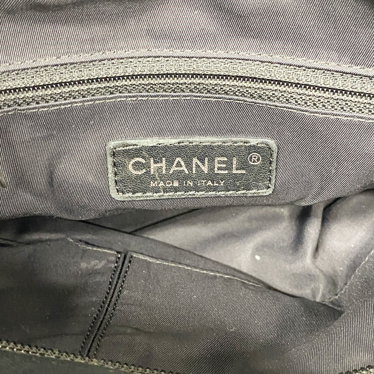 【6he5858】シャネル トートバッグ パリビアリッツ キャンバス ブラック シルバー金具【中古】レディース