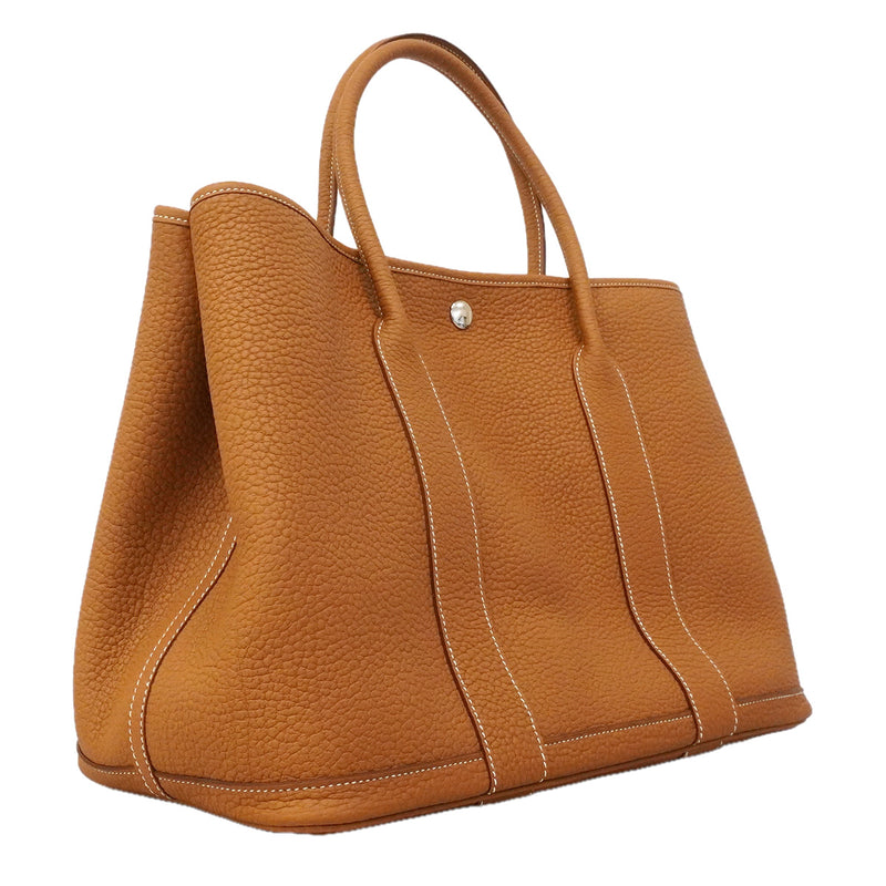 【6he5860】エルメス トートバッグ ガーデンパーティPM ネゴンダ ゴールド シルバー金具 B刻印【中古】レディース