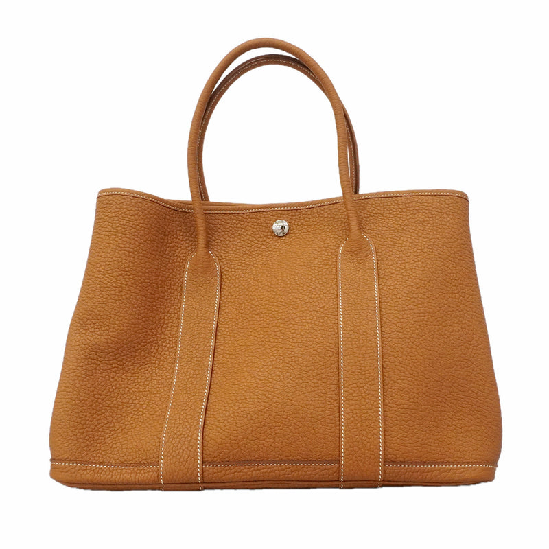 【6he5860】エルメス トートバッグ ガーデンパーティPM ネゴンダ ゴールド シルバー金具 B刻印【中古】レディース
