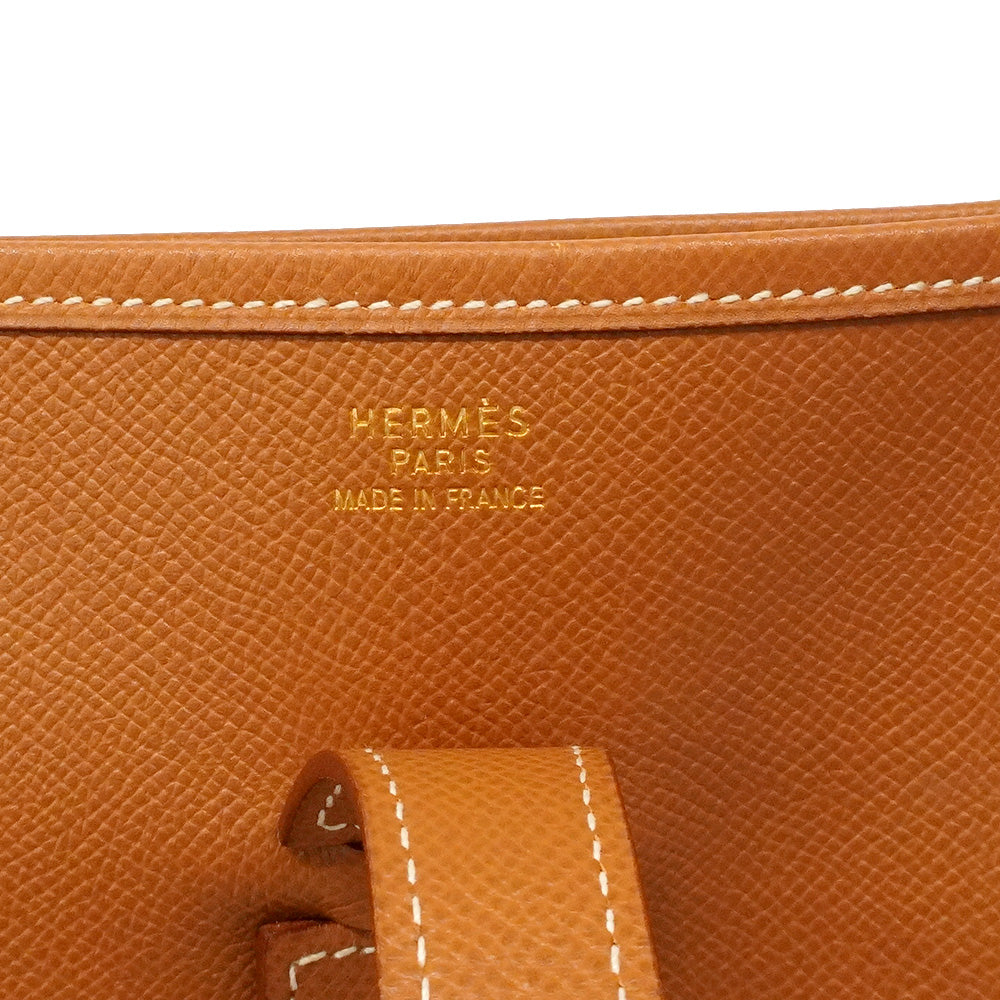 【6he5862】エルメス ショルダーバッグ エヴリン1GM クシュベル ゴールド ゴールド金具 □A刻印【中古】レディース