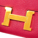 【6he5864】エルメス ショルダーバッグ コンスタンスミニ フランボワーズ ゴールド金具 Z刻印【中古】レディース