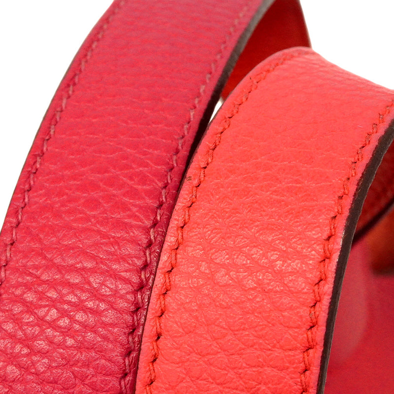 【6he5865】エルメス ハンドバッグ ピコタンロックPMカザック トリヨンクレマンス ローズエクストリーム/ローズメキシコ/ルージュ シルバー金具 Y刻印【中古】レディース