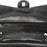 【6hf6324】シャネル ショルダーバッグ デカマトラッセ Wフラップ Wチェーン ラムスキン ブラック シルバー金具【中古】レディース