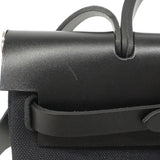 【6hf6325】エルメス ハンドバッグ エールバッグジップPM トワルミリタリー ブラック シルバー金具 B刻印 2wayバッグ【中古】レディース