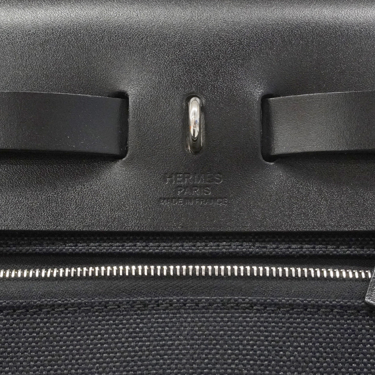 【6hf6325】エルメス ハンドバッグ エールバッグジップPM トワルミリタリー ブラック シルバー金具 B刻印 2wayバッグ【中古】レディース