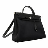 【6hf6325】エルメス ハンドバッグ エールバッグジップPM トワルミリタリー ブラック シルバー金具 B刻印 2wayバッグ【中古】レディース