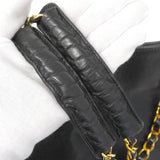 【6hf5883】シャネル チェーントート マトラッセ ラムスキン ブラック ゴールド金具【中古】レディース