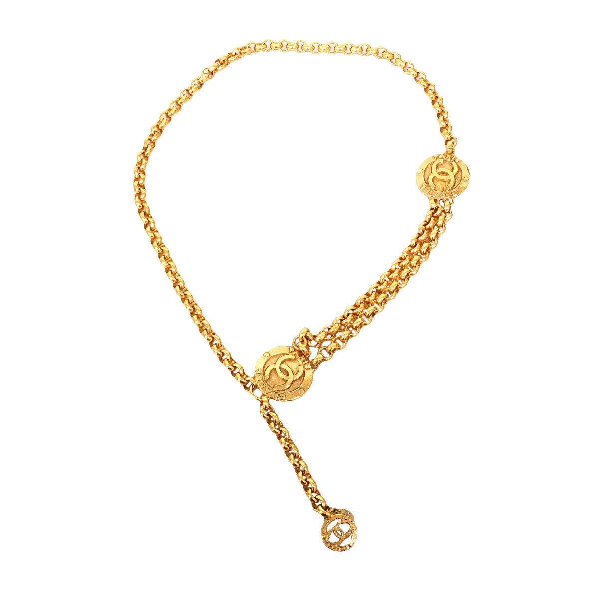 【6hf5884】シャネル ベルト メタル ゴールド ゴールド金具【中古】レディース