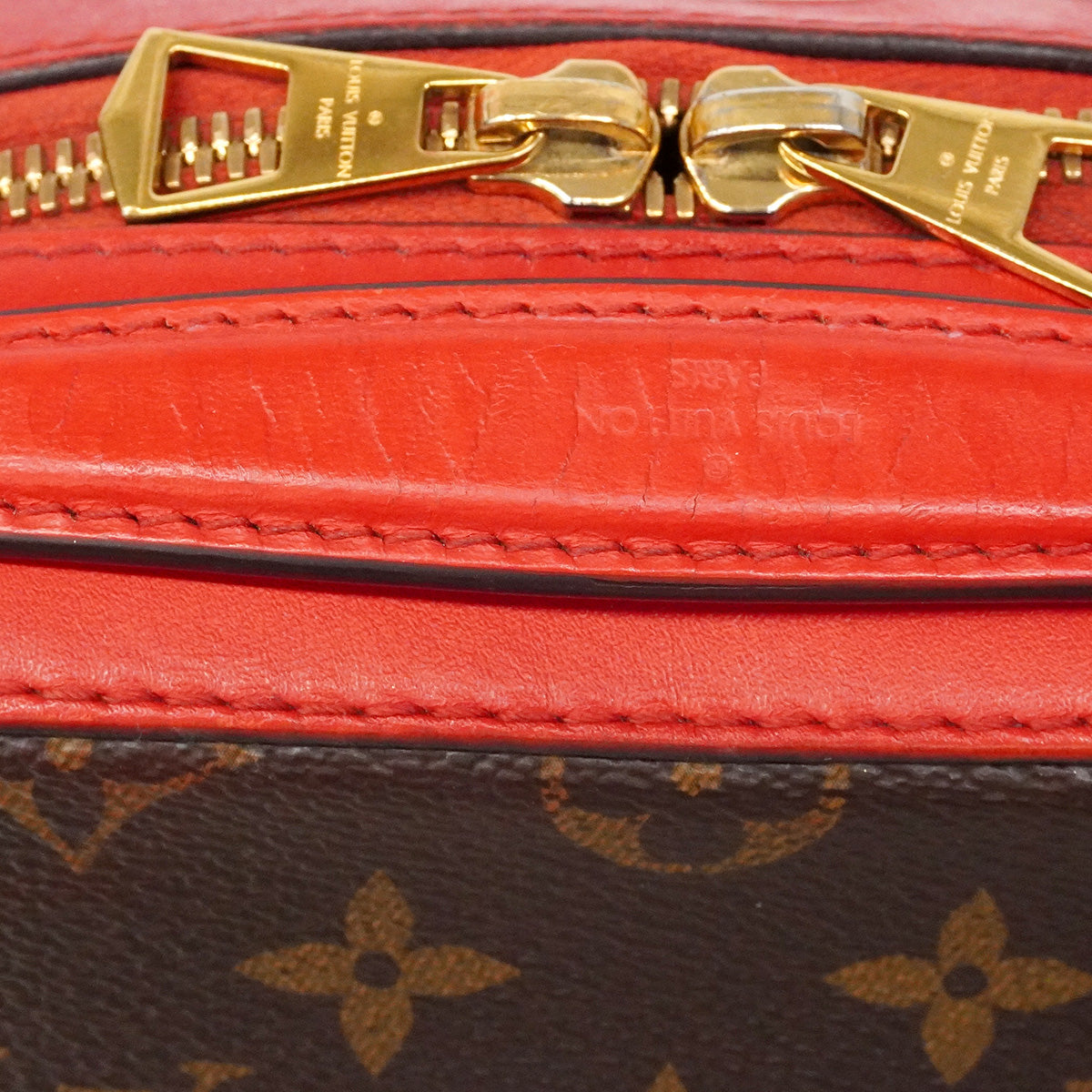 【6hf5885】ルイヴィトン ハンドバッグ モノグラム サントンジュ M43556 コクリコ 2wayバッグ【中古】レディース