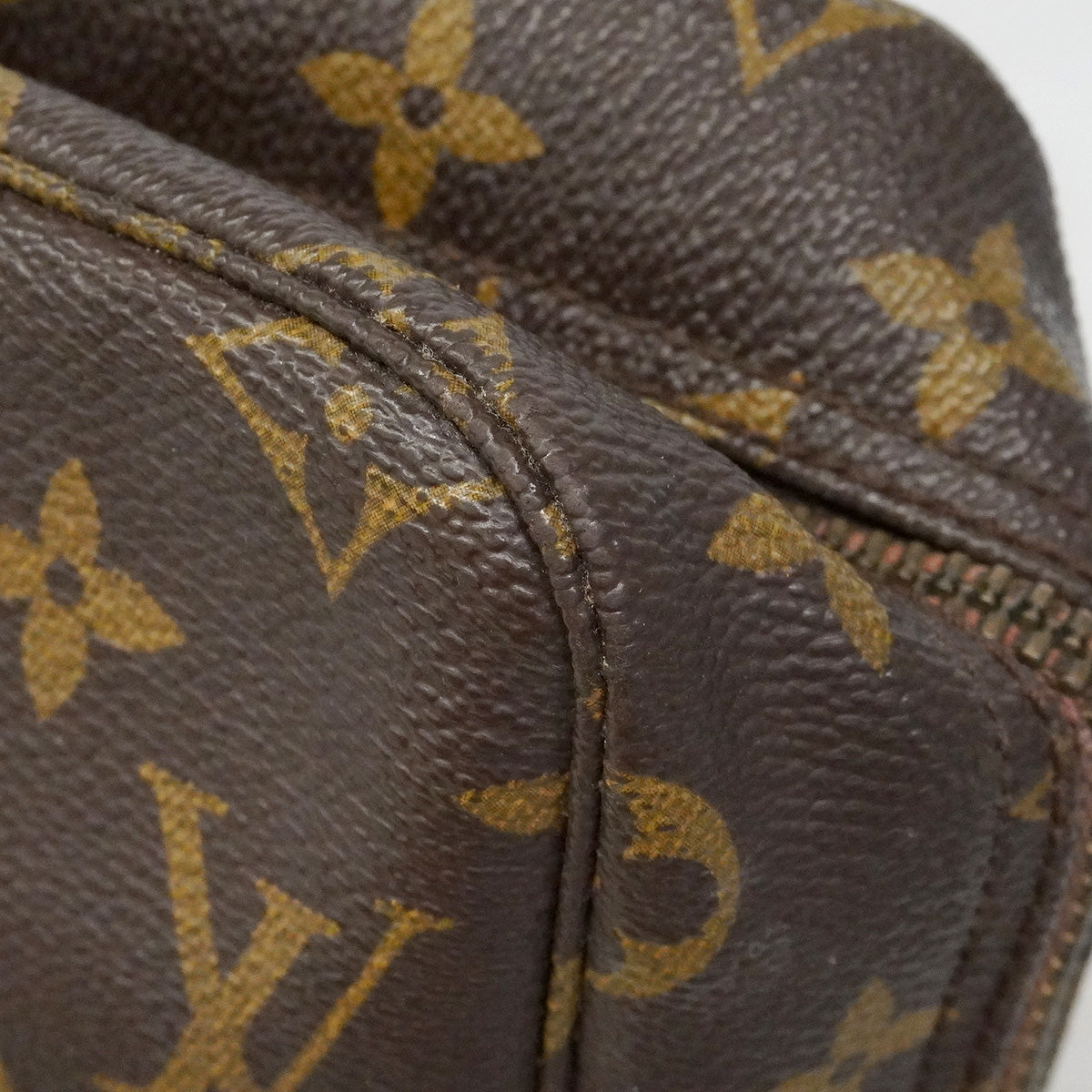 【6hf5890】ルイヴィトン ポーチ モノグラム トゥルーストワレット28 M47522 ブラウン【中古】レディース