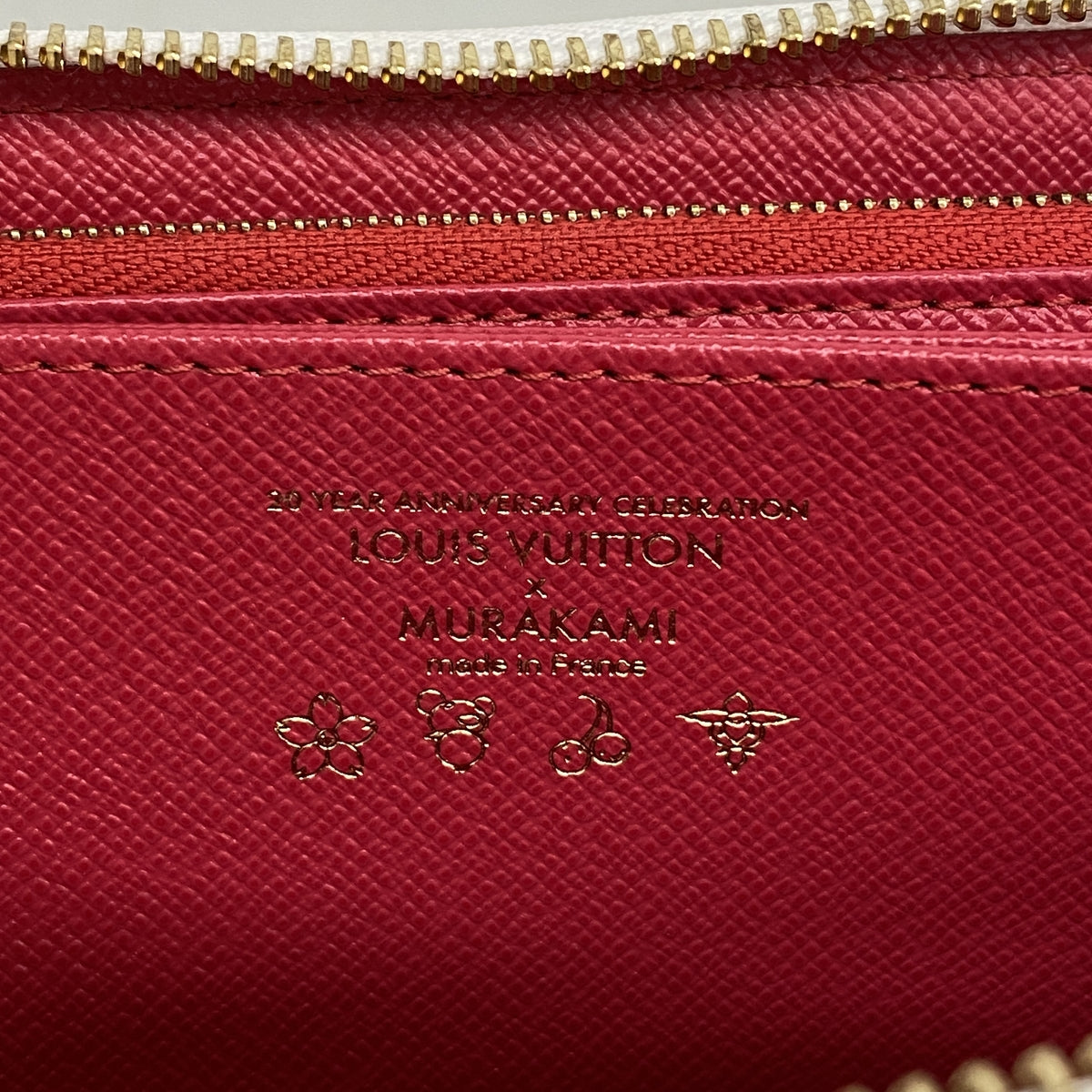 【6hf5901】ルイヴィトン 長財布 モノグラム・チェリー ジッピーウォレット/村上隆 M14240 ブロン【中古】メンズ レディース ユニセックス
