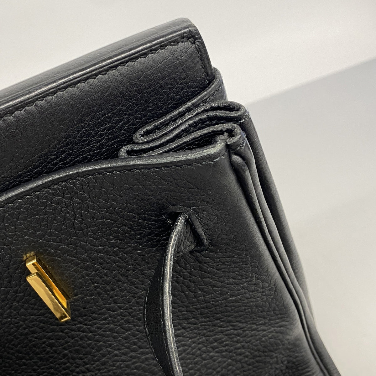【6hf5904-h】エルメス ハンドバッグ バーキン40 トゴ ブラック ゴールド金具 □B刻印【中古】メンズ