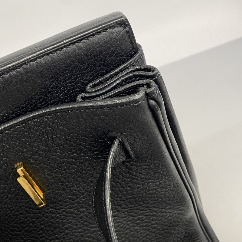 【6hf5904-h】エルメス ハンドバッグ バーキン40 トゴ ブラック ゴールド金具 □B刻印【中古】メンズ