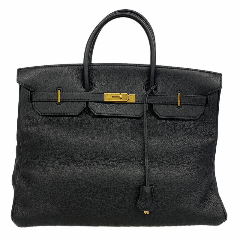 【6hf5904-h】エルメス ハンドバッグ バーキン40 トゴ ブラック ゴールド金具 □B刻印【中古】メンズ
