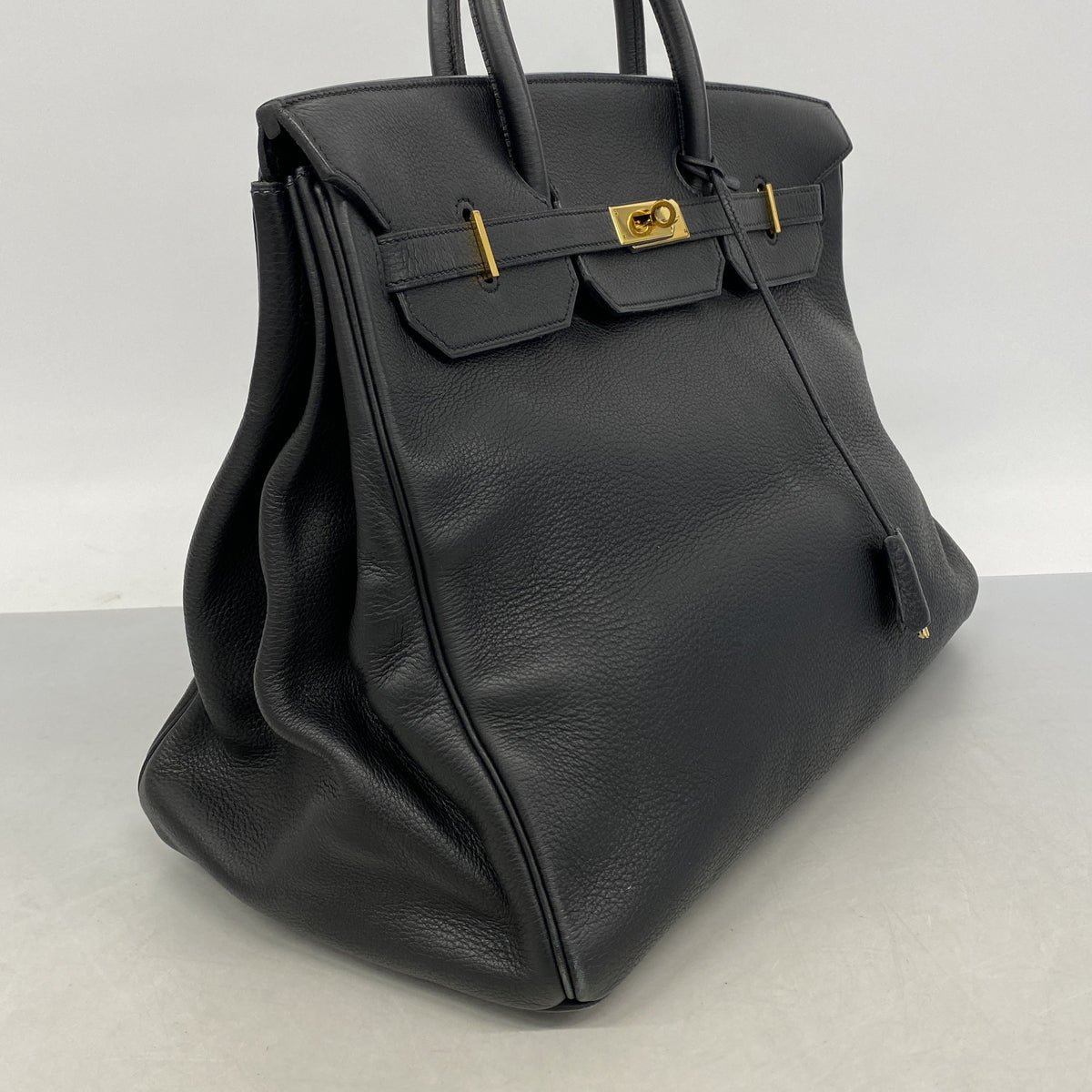 【6hf5904-h】エルメス ハンドバッグ バーキン40 トゴ ブラック ゴールド金具 □B刻印【中古】メンズ