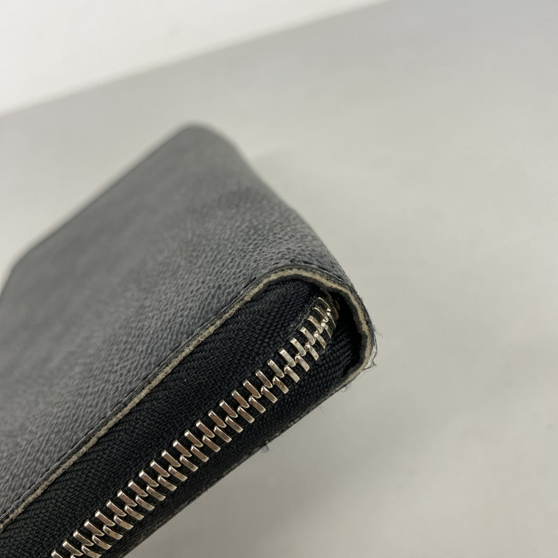 【6hf5908-h】ルイヴィトン 長財布 ダミエ・グラフィット ジッピーオーガナイザー N63077 ブラック グレー【中古】メンズ