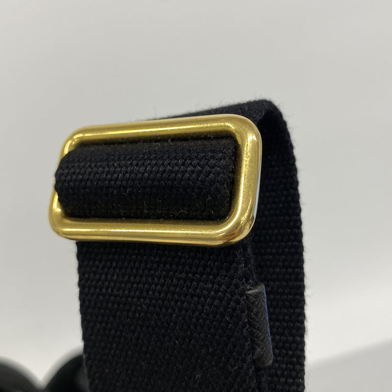 【6hf5909-k】プラダ ハンドバッグ カナパ キャンバス ブラック ゴールド金具 2wayバッグ【中古】レディース
