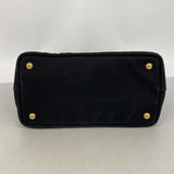【6hf5909-k】プラダ ハンドバッグ カナパ キャンバス ブラック ゴールド金具 2wayバッグ【中古】レディース