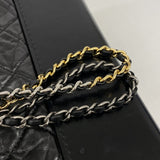 【6hf5910-k】シャネル ショルダーバッグ チェーンショルダー ガブリエル レザー ブラック ゴールド/シルバー金具【中古】レディース