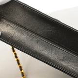 【6hf5913-k】シャネル ショルダーバッグ マトラッセ チェーンショルダー ラムスキン ブラック ゴールド金具【中古】レディース
