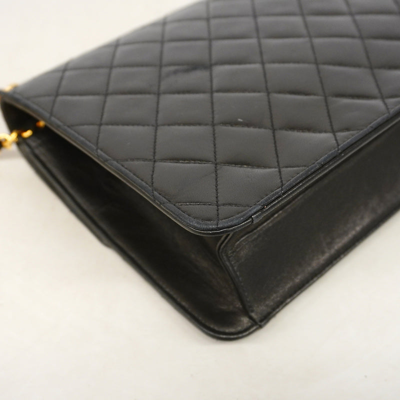【6hf5913-k】シャネル ショルダーバッグ マトラッセ チェーンショルダー ラムスキン ブラック ゴールド金具【中古】レディース