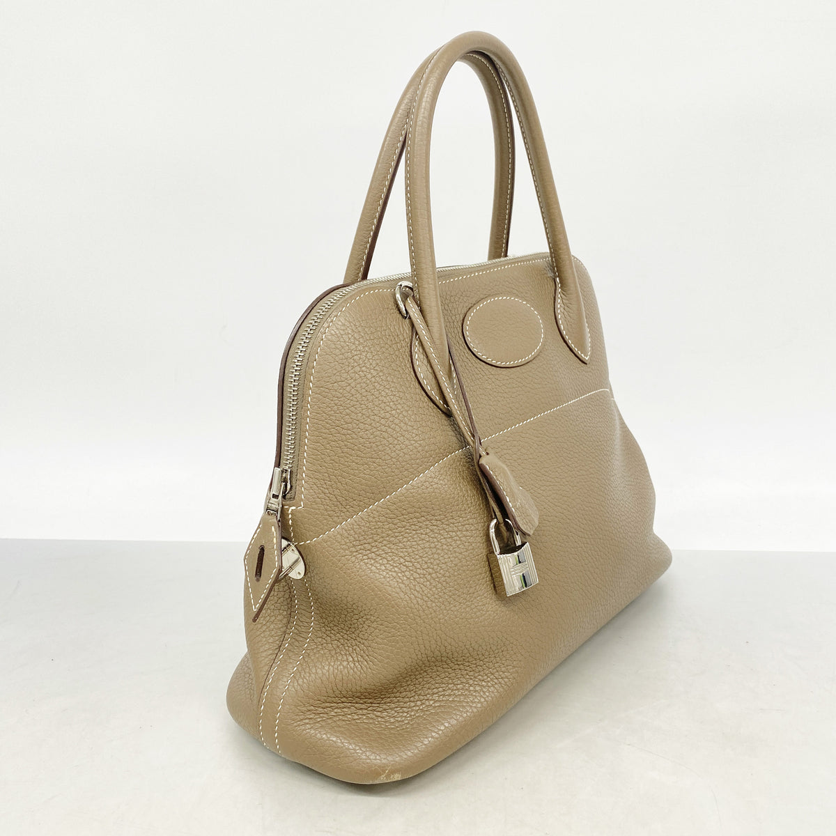 【6hf5915-h】エルメス ハンドバッグ ボリード31 トリヨンクレマンス エトゥープ シルバー金具 D刻印【中古】レディース