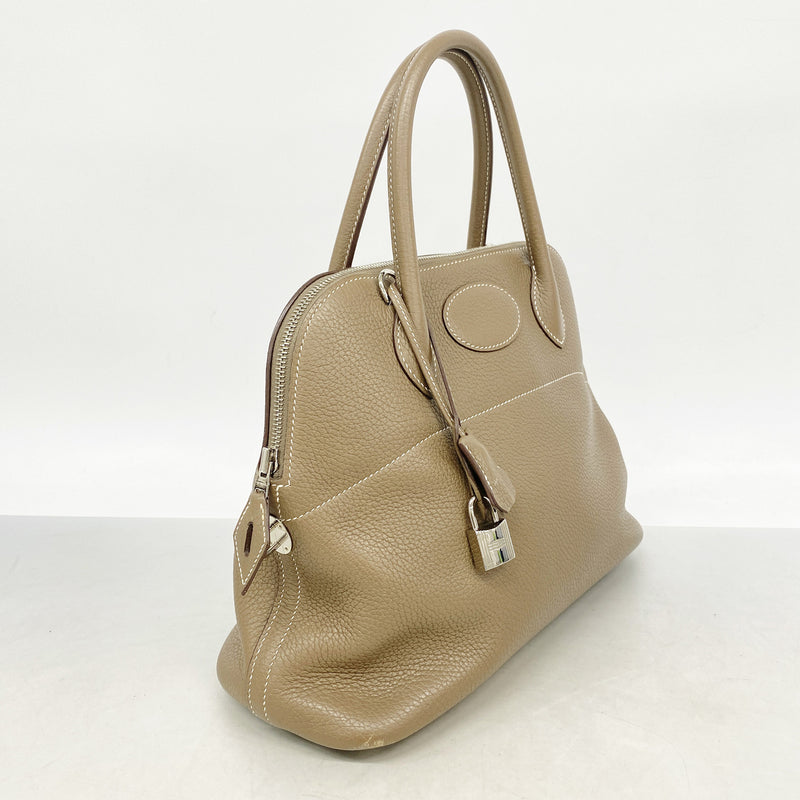 【6hf5915-h】エルメス ハンドバッグ ボリード31 トリヨンクレマンス エトゥープ シルバー金具 D刻印【中古】レディース