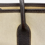 【6hf5916-h】エルメス トートバッグ ガーデンパーティPM トワルアッシュ ブラウン シルバー金具 □J刻印【中古】レディース