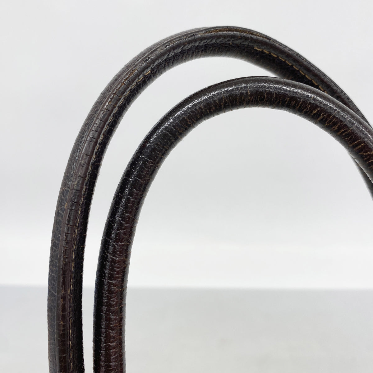 【6hf5916-h】エルメス トートバッグ ガーデンパーティPM トワルアッシュ ブラウン シルバー金具 □J刻印【中古】レディース