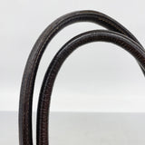 【6hf5916-h】エルメス トートバッグ ガーデンパーティPM トワルアッシュ ブラウン シルバー金具 □J刻印【中古】レディース
